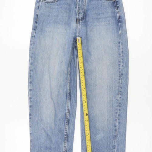 Zuki Womens Blue High Rise Mom Jeans Size 10 Relaxed Fit