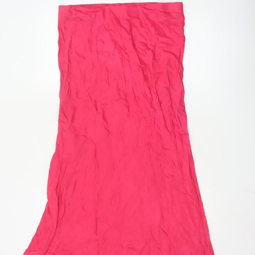 Nobody's Child Womens Pink A-Line Midi Skirt Size 14