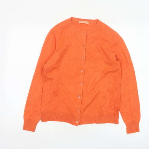 Woolovers Women’s Orange Cashmere Merino Cardigan Size S