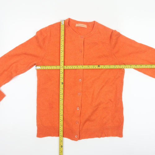 Woolovers Women’s Orange Cashmere Merino Cardigan Size S