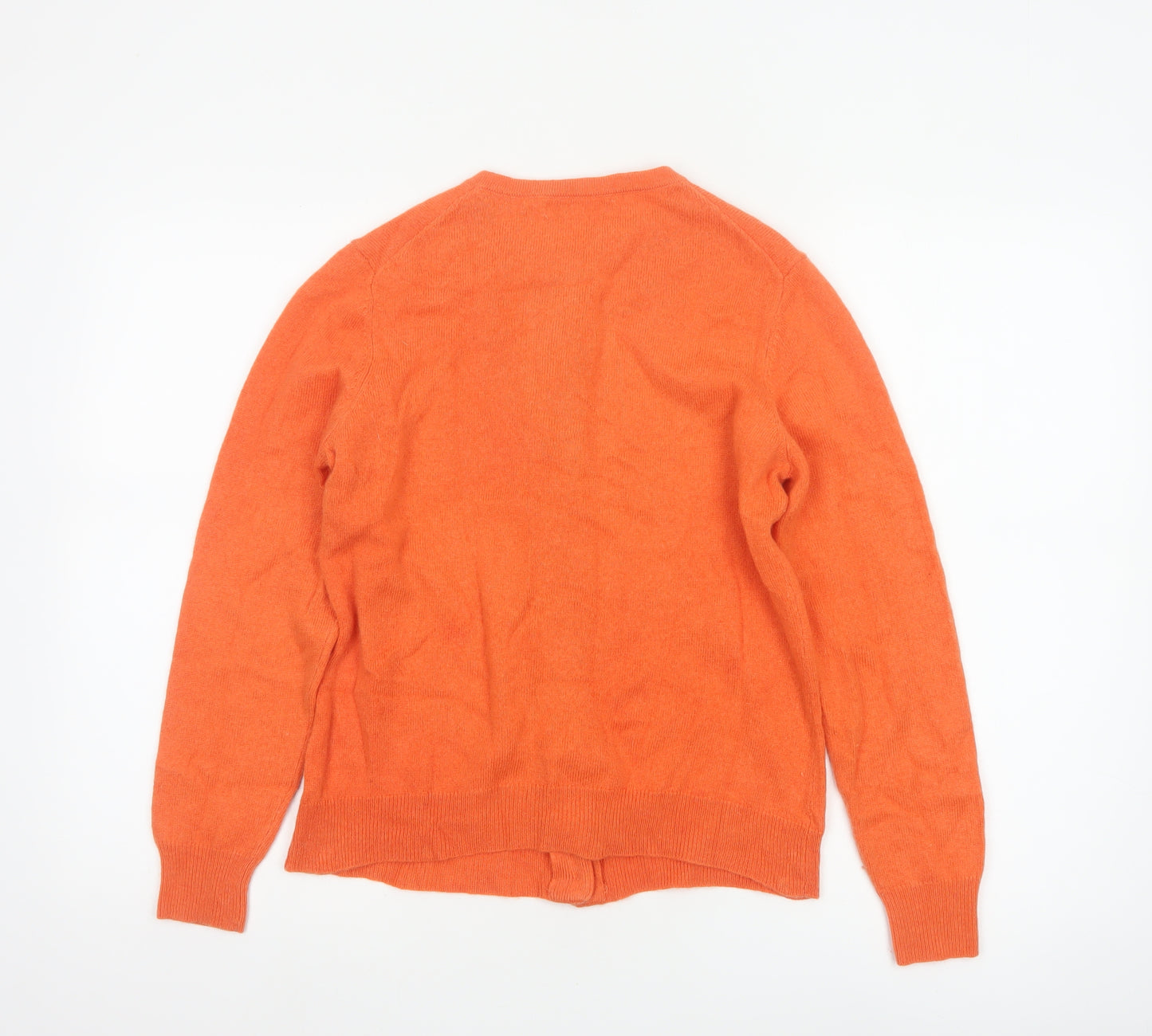 Woolovers Women’s Orange Cashmere Merino Cardigan Size S