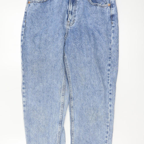Pull & Bear Women’s Blue Acid Wash Mom Jeans Size 10
