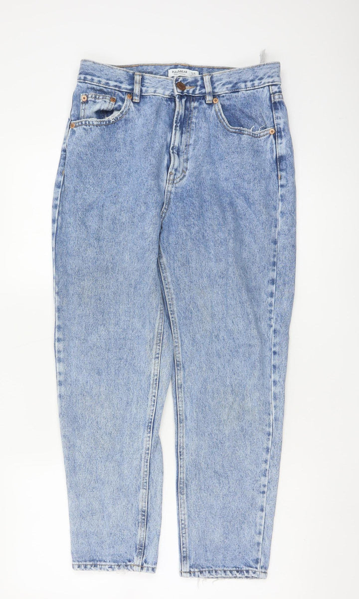 Pull & Bear Women’s Blue Acid Wash Mom Jeans Size 10