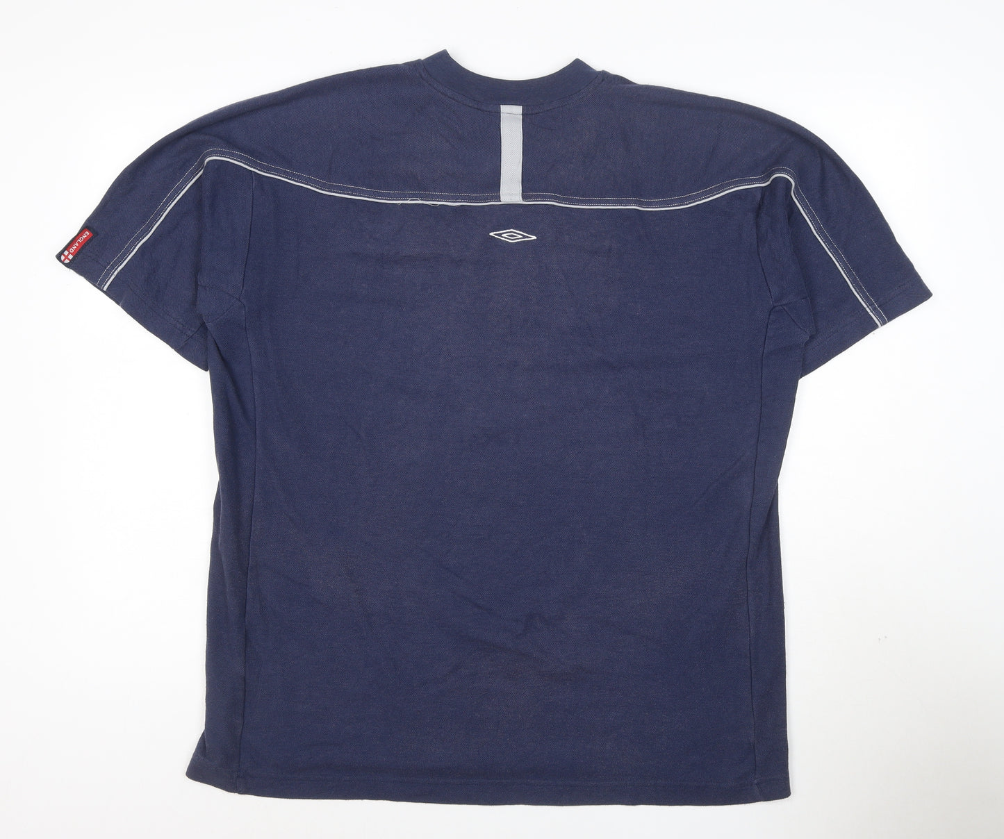 Umbro Men’s Blue England V-Neck Short Sleeve T-Shirt XL