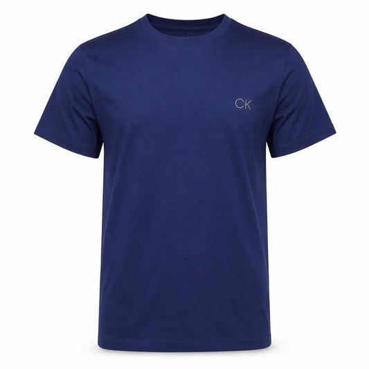 Front view of Calvin Klein Golf Men's Navy Blue Polyester Crew Neck T-Shirt M