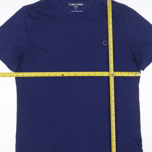 Calvin Klein Golf Men's Navy Blue Polyester Crew Neck T-Shirt M