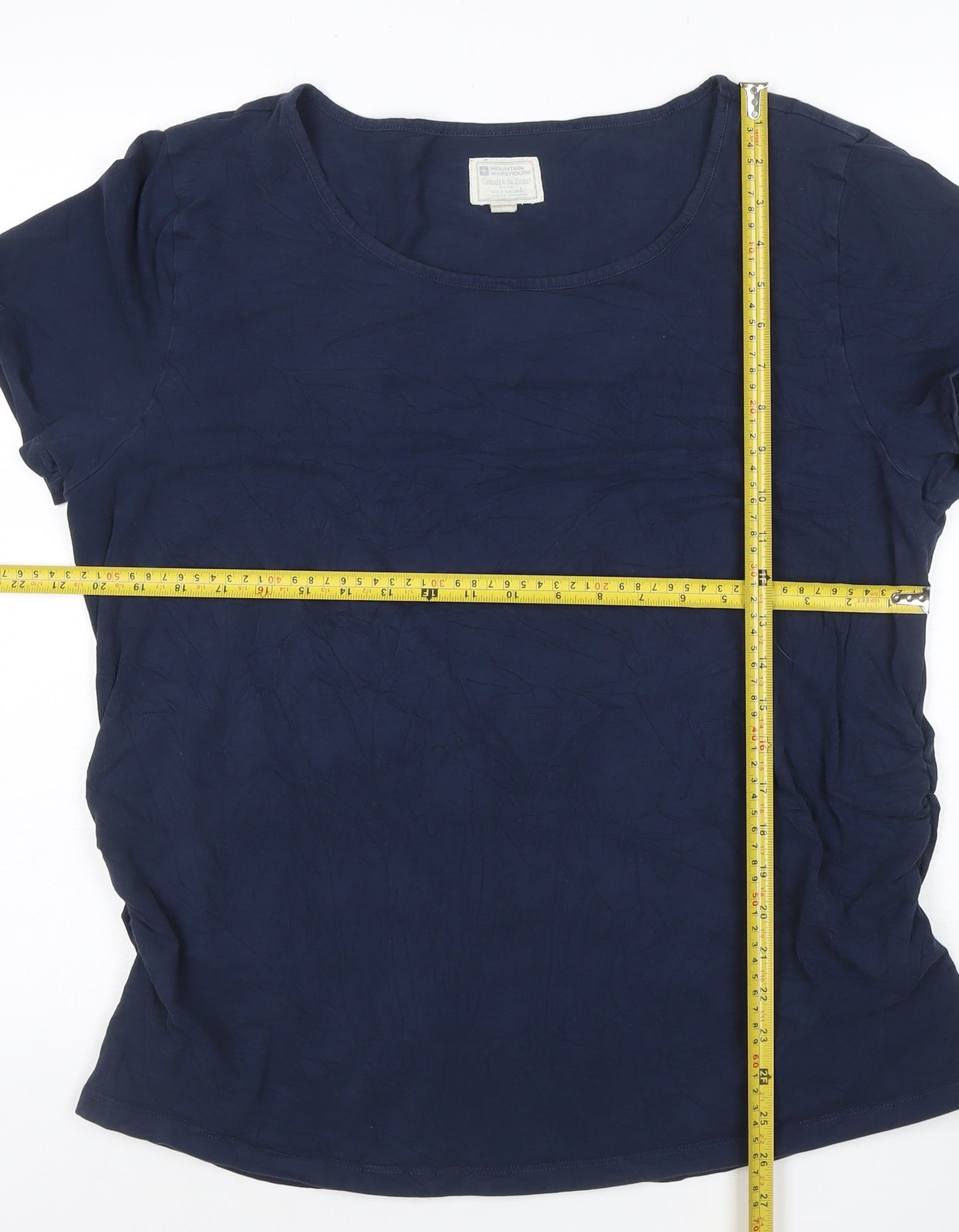 Mountain Warehouse Women’s Blue Cotton Short Sleeve T-Shirt UK 20