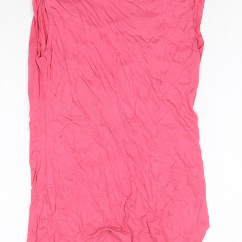Nougat London Women’s Pink Viscose Cowl Neck Sleeveless Blouse Size 14