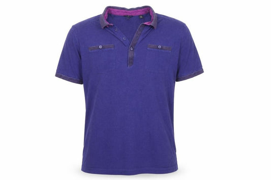 Ted Baker London Men's Blue Short Sleeve Polo Shirt Size L Cotton Blend