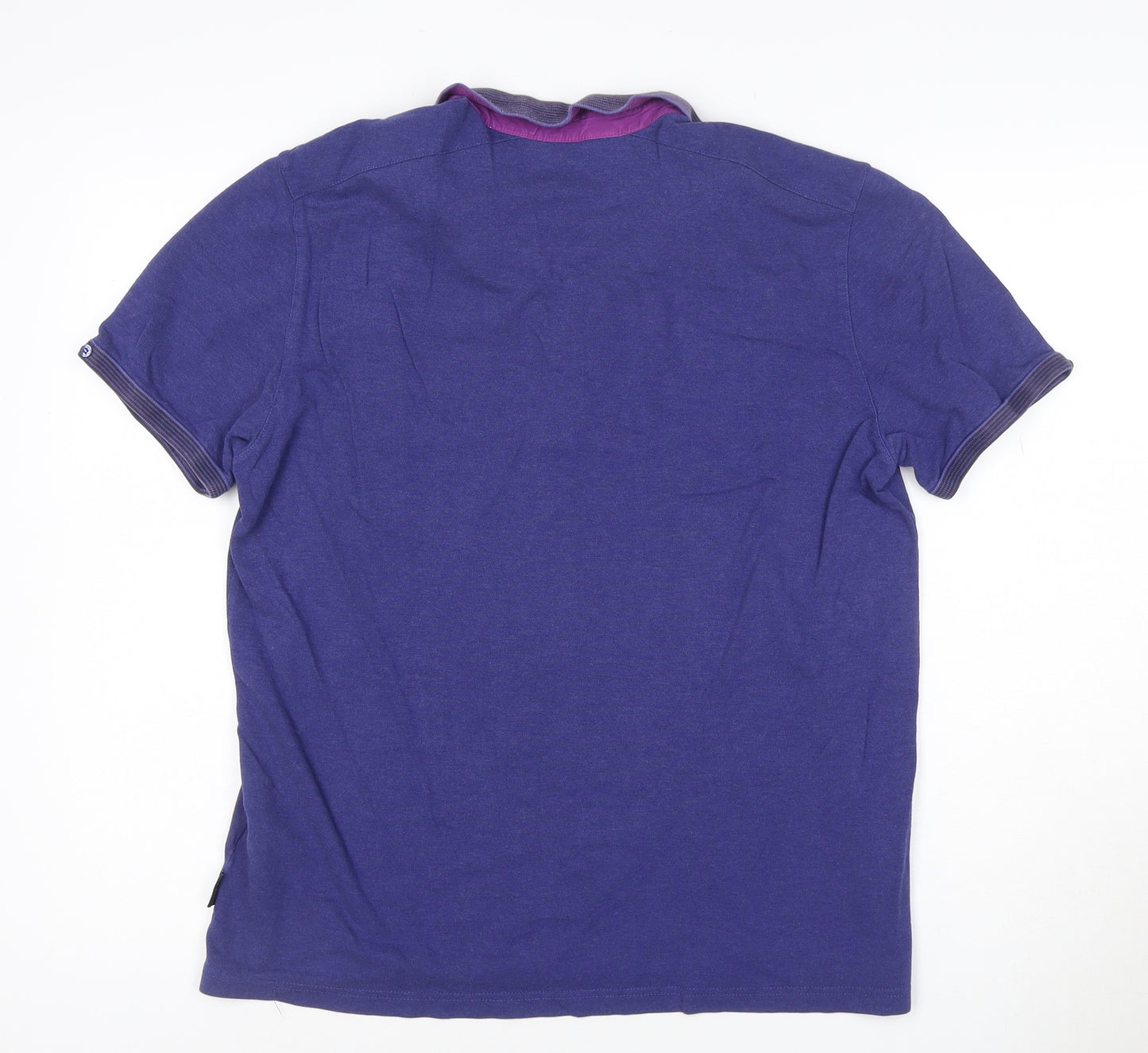 Ted Baker London Men's Blue Short Sleeve Polo Shirt Size L Cotton Blend