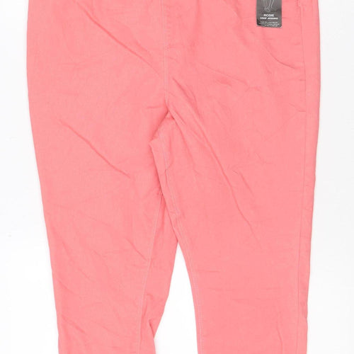 Matalan Denim Women Coral Pink Size 16 Cropped Jegging Jeans