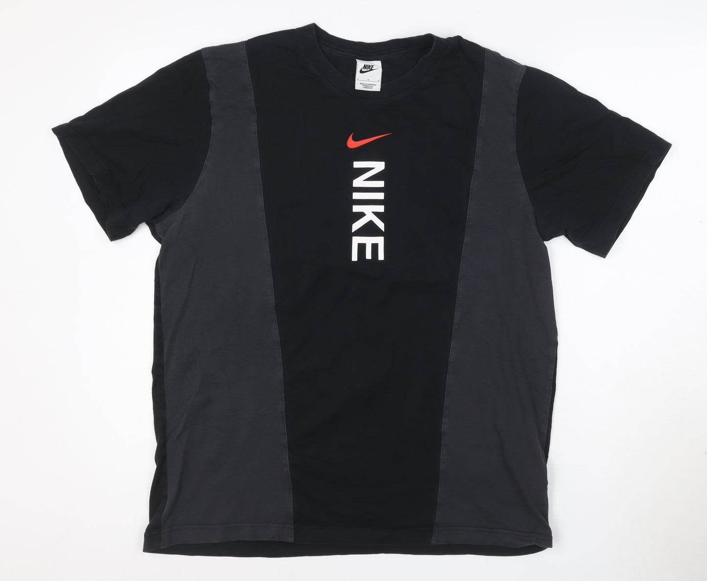 Nike Men's Black Crew Neck Short Sleeve Graphic T-Shirt Size L