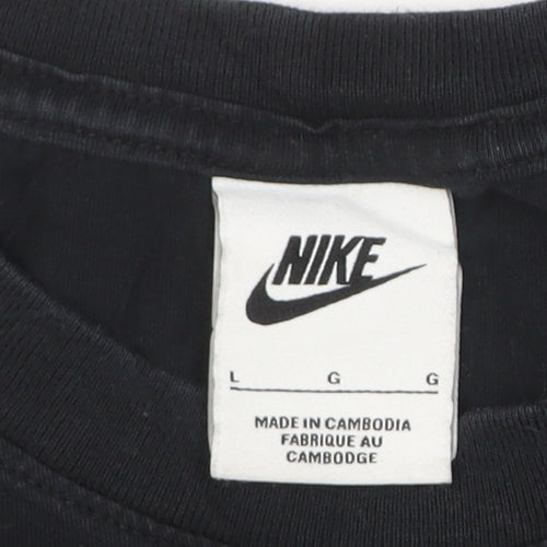 Nike Men's Black Crew Neck Short Sleeve Graphic T-Shirt Size L