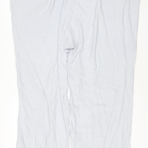 H&M Womens Plus 3XL Grey Wide-Leg Elastic Waist Trousers