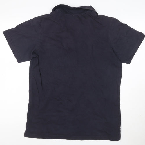 Monsoon Men's Blue Cotton Polo Shirt Size M Short Sleeve