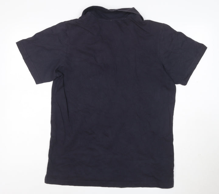 Monsoon Men's Blue Cotton Polo Shirt Size M Short Sleeve