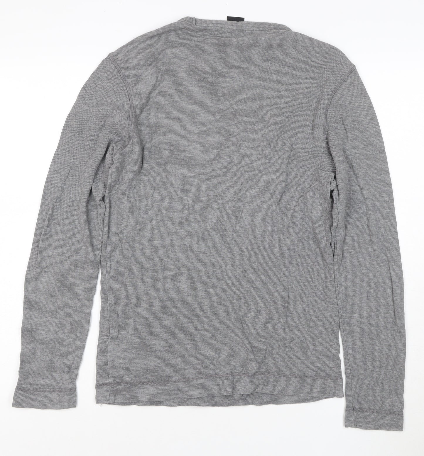 Hugo Boss Men's Grey Slim Fit Cotton Knit Jumper Size L