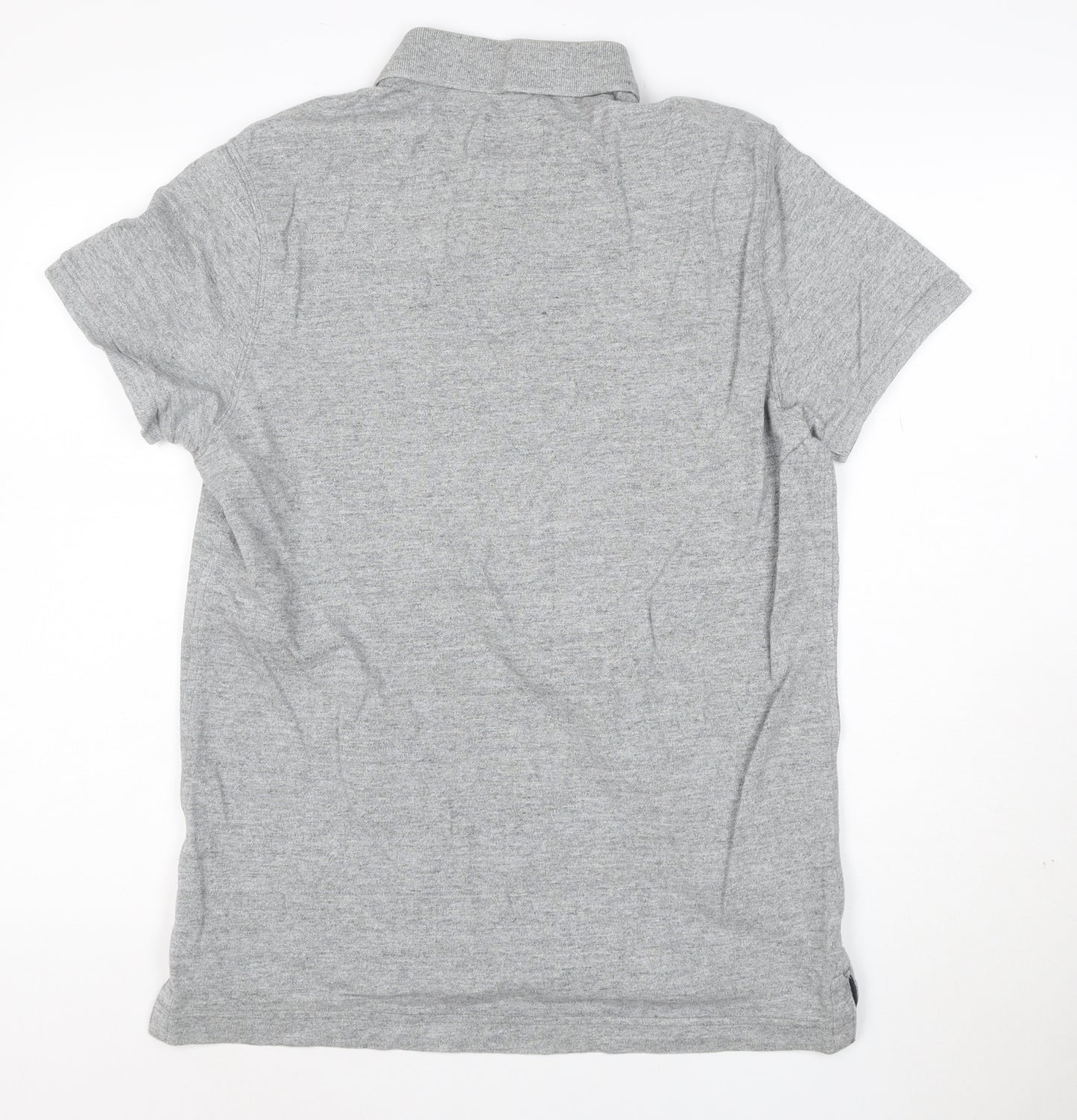 Abercrombie & Fitch Men's Grey Classic Fit Cotton Polo Shirt L