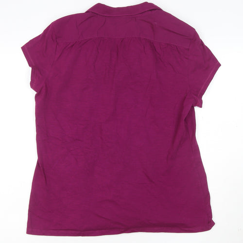 White Stuff Women's Purple Size 18 Cotton Button-Up Shirt