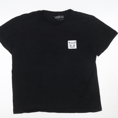 Pokemon Women's Black Cotton Crew Neck T-Shirt Size M