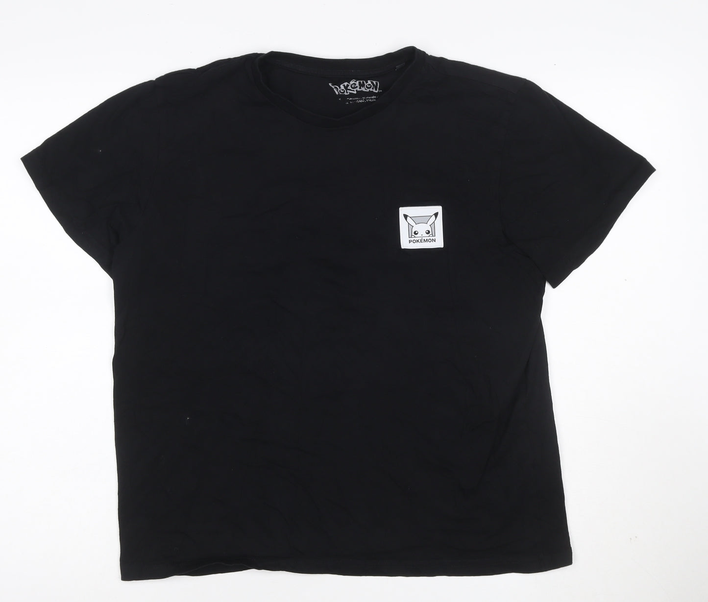 Pokemon Women's Black Cotton Crew Neck T-Shirt Size M