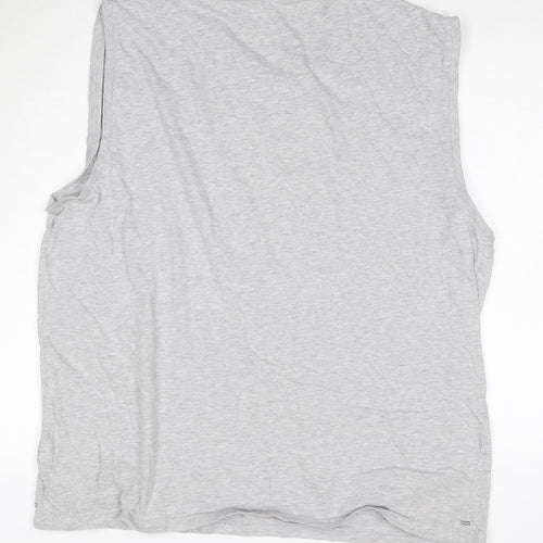 Slazenger Men's Grey Sleeveless Crew Neck T-Shirt 2XL Regular Fit