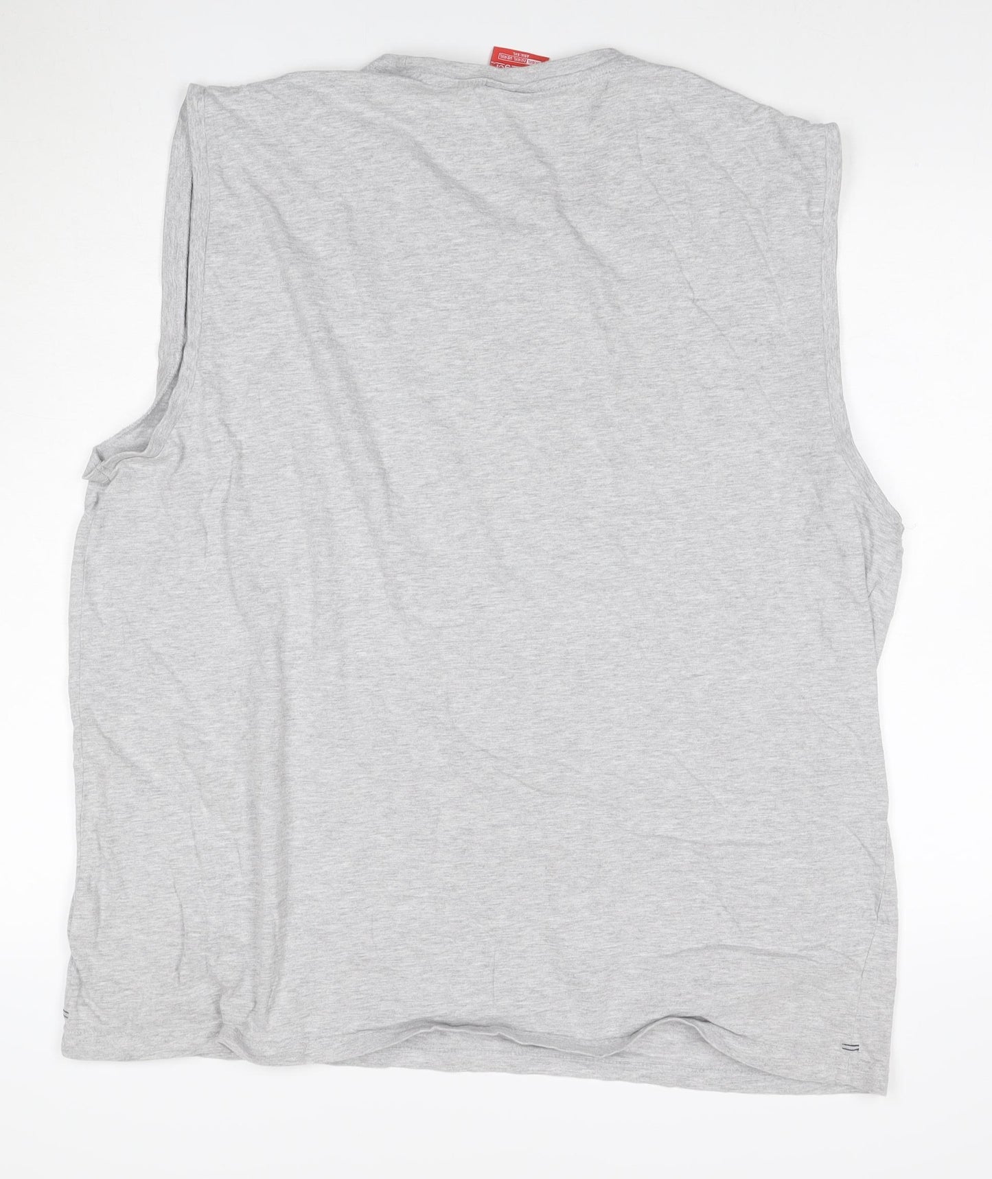 Slazenger Men's Grey Sleeveless Crew Neck T-Shirt 2XL Regular Fit