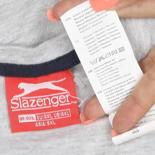 Slazenger Men's Grey Sleeveless Crew Neck T-Shirt 2XL Regular Fit