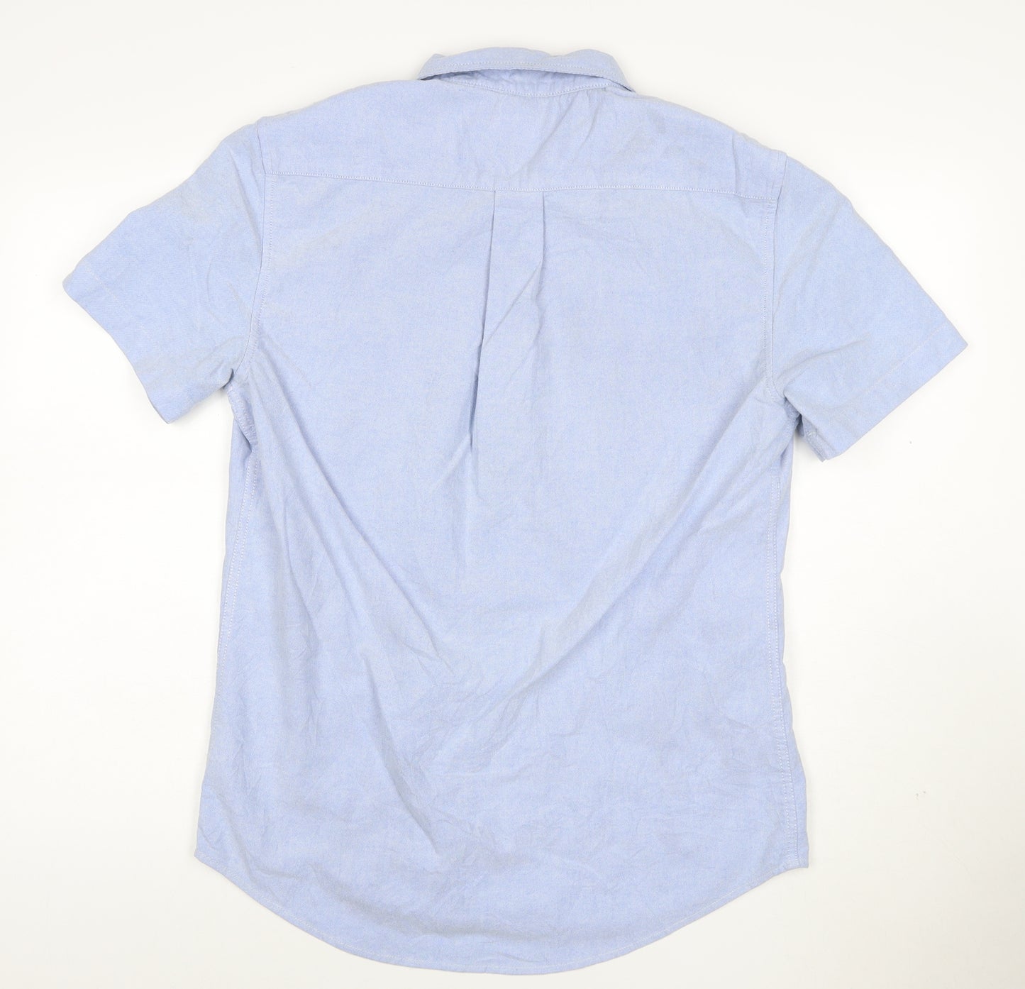 U.S. Polo Assn. Men's Blue Regular Fit Short Sleeve Button-Up Shirt M