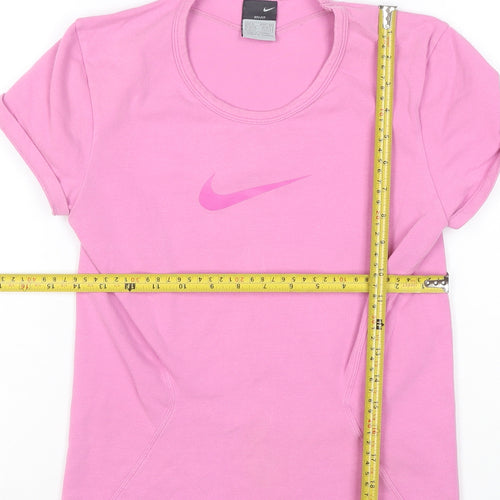 Nike Women's Pink Dri-FIT Short Sleeve T-Shirt M Sportswear