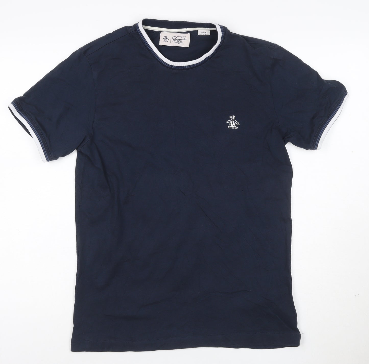 Original Penguin by Munsingwear Men's Navy Crew Neck Cotton T-Shirt Size M