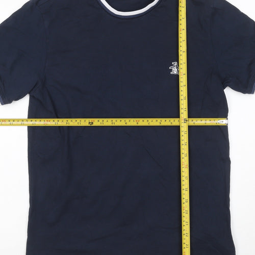 Original Penguin by Munsingwear Men's Navy Crew Neck Cotton T-Shirt Size M