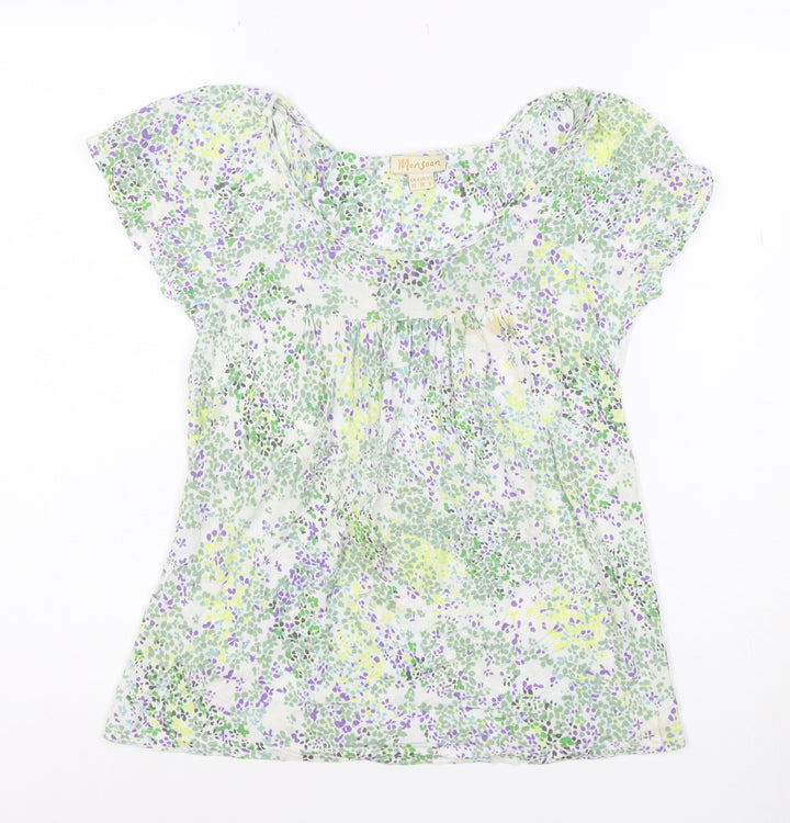 Monsoon Women’s Multicoloured Floral Modal Tunic Blouse Size 10