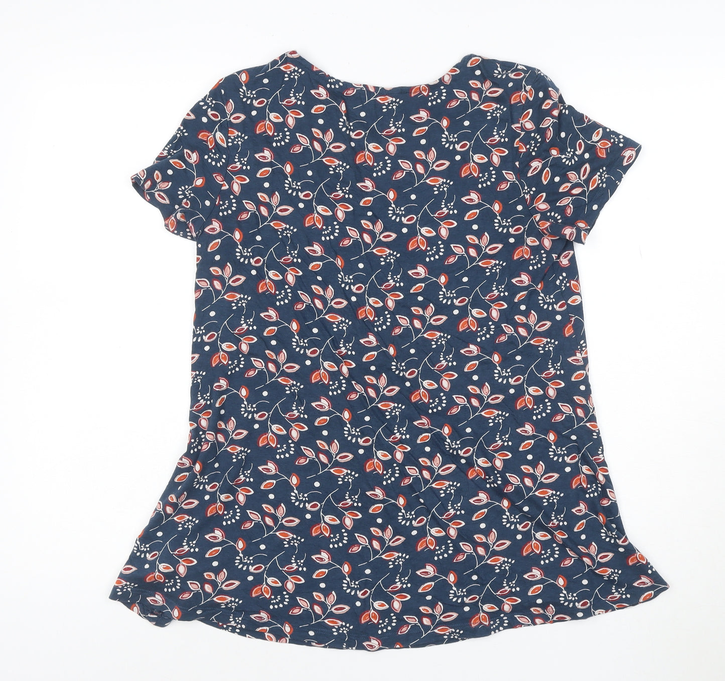 Seasalt Cornwall Women's Blue Floral Organic Cotton Tunic Blouse UK 10