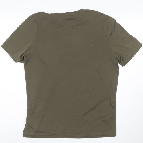 Reebok Men's Green Training Graphic T-Shirt M Regular Fit