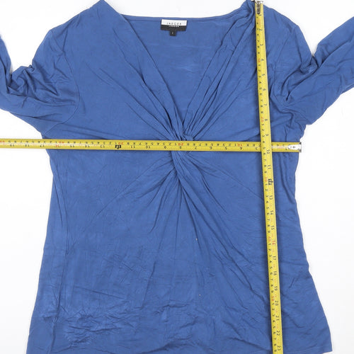 Jaeger Men’s Blue Long Sleeve V-Neck Stretch T-Shirt Size L
