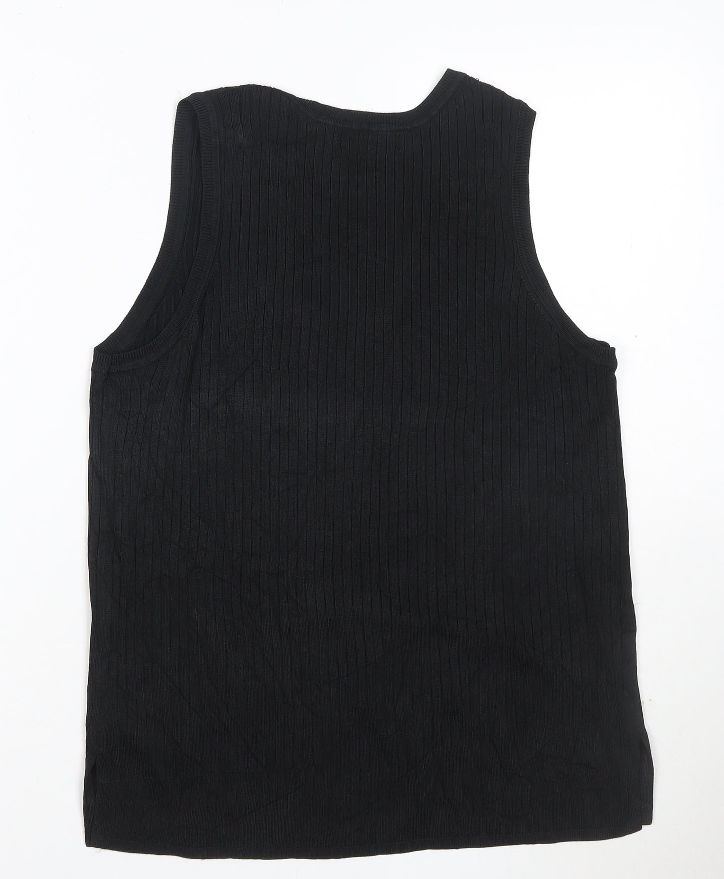 Marks and Spencer Women's Black Sleeveless Knit Tank Top Size 16