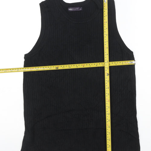 Marks and Spencer Women's Black Sleeveless Knit Tank Top Size 16