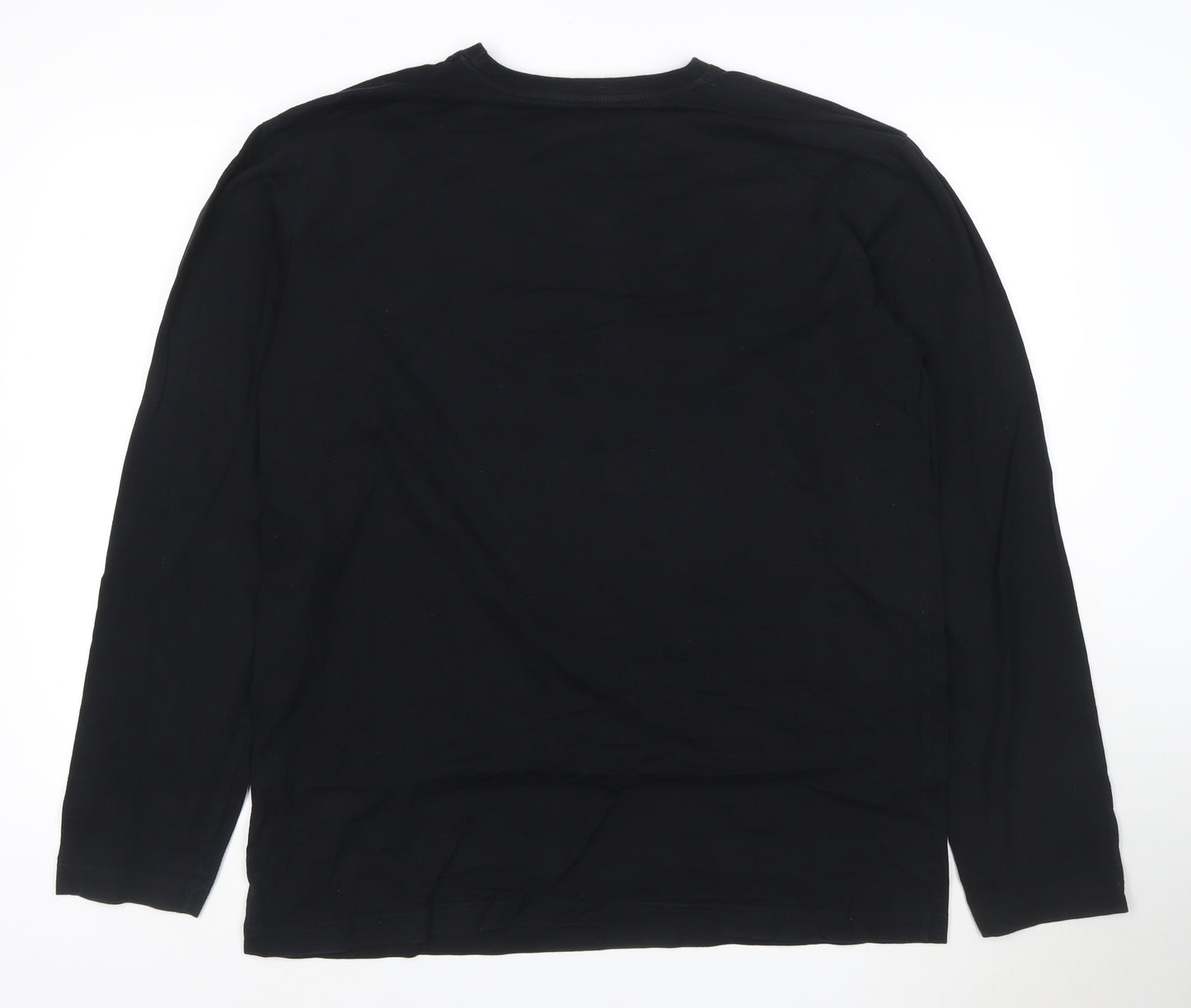 Quiksilver Men's Black XXL Long Sleeve Graphic Cotton T-Shirt