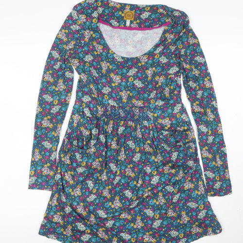 Joules Women’s Multicoloured Floral Fit & Flare Dress Size 10
