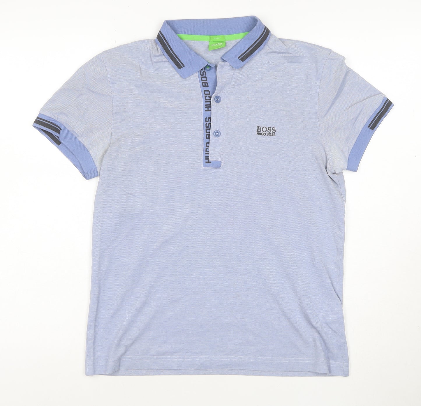 Hugo Boss Men's Blue Slim Fit Polo Shirt Size S Classic Style