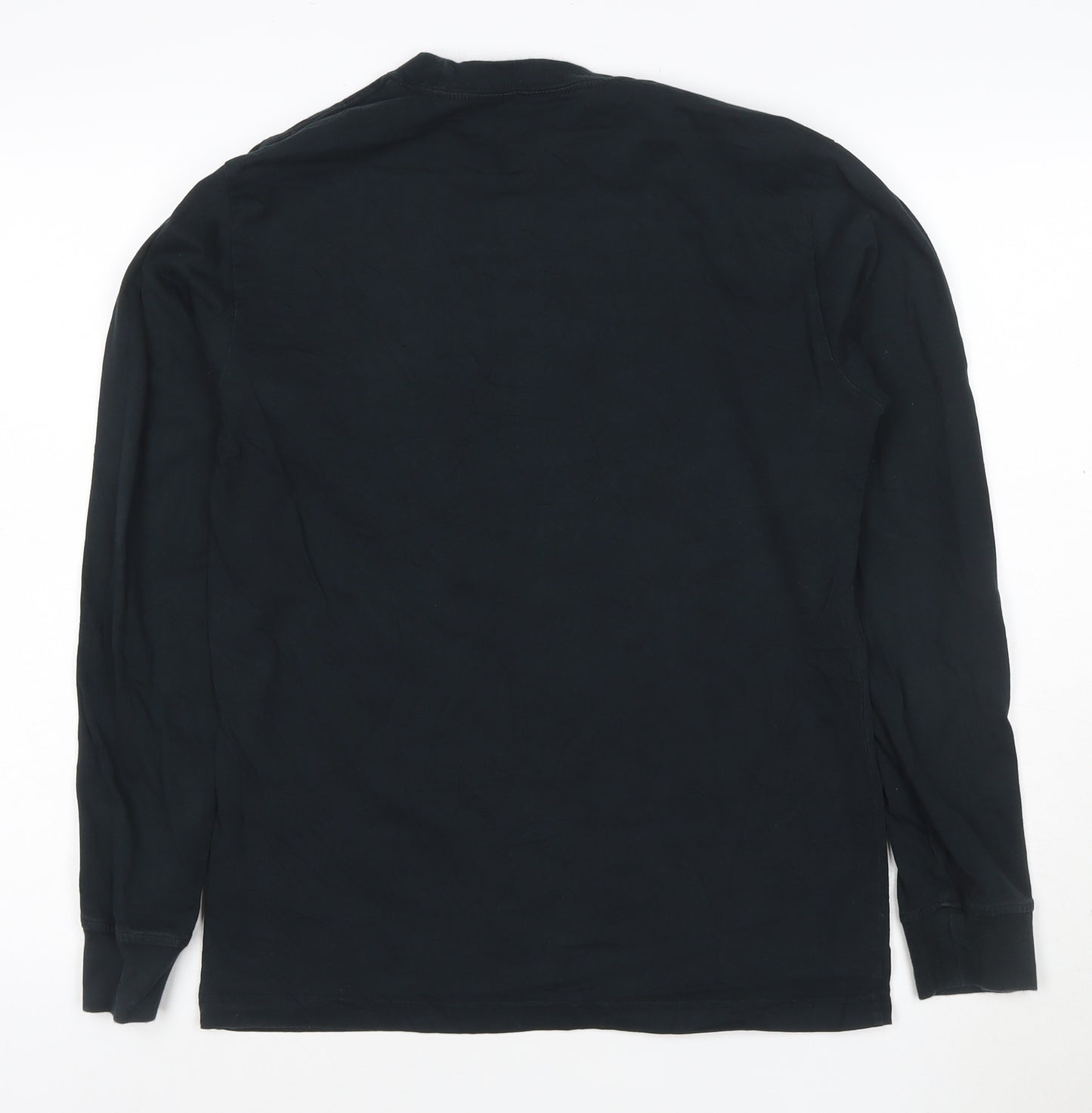 Converse Men's Black Long Sleeve Graphic Print Cotton T-Shirt M