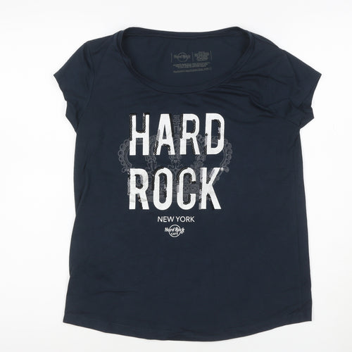 Hard Rock Cafe Women's Navy Small Graphic Short Sleeve T-Shirt