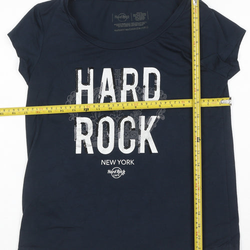 Hard Rock Cafe Women's Navy Small Graphic Short Sleeve T-Shirt