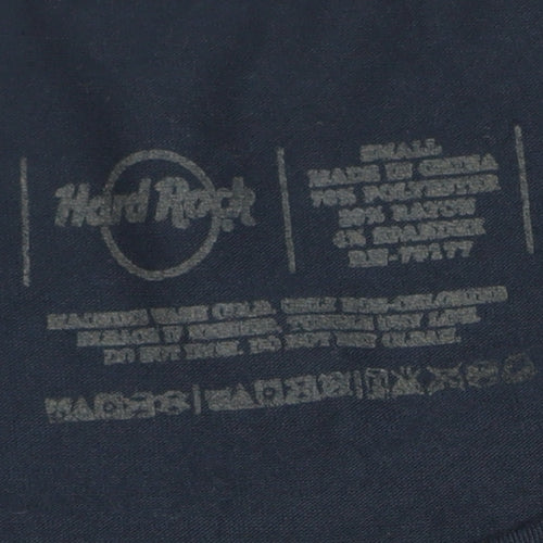 Hard Rock Cafe Women's Navy Small Graphic Short Sleeve T-Shirt