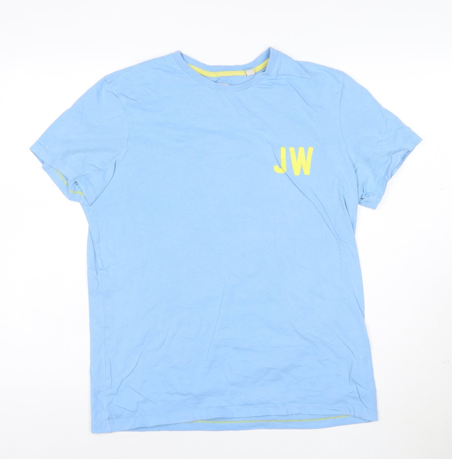 Jack Wills Women's Blue Cotton Crew Neck T-Shirt Size S