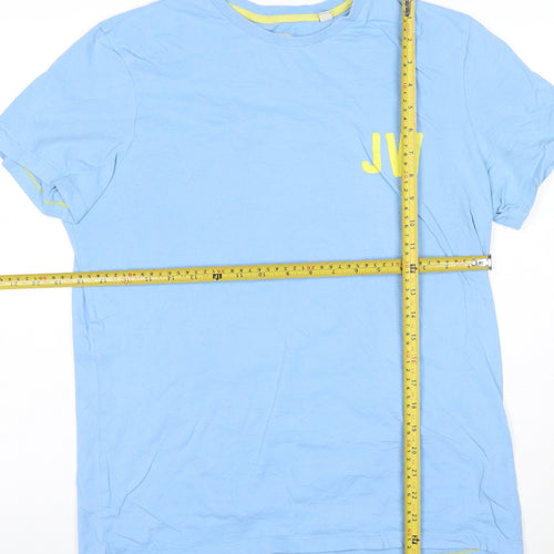 Jack Wills Women's Blue Cotton Crew Neck T-Shirt Size S