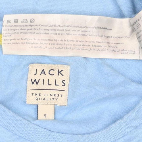 Jack Wills Women's Blue Cotton Crew Neck T-Shirt Size S