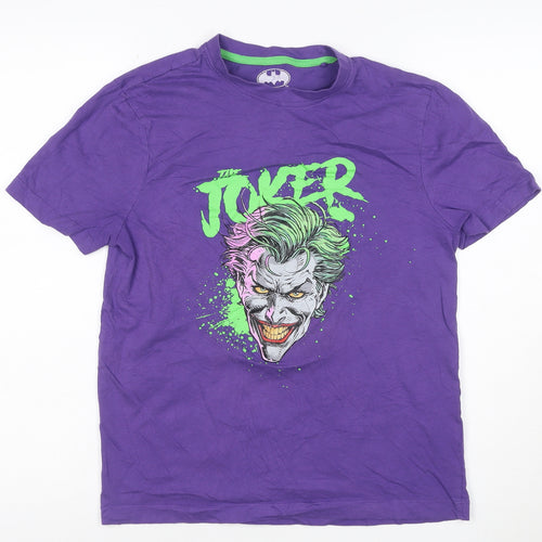 Batman The Joker Purple Cotton T-Shirt Men's S Comic Graphic