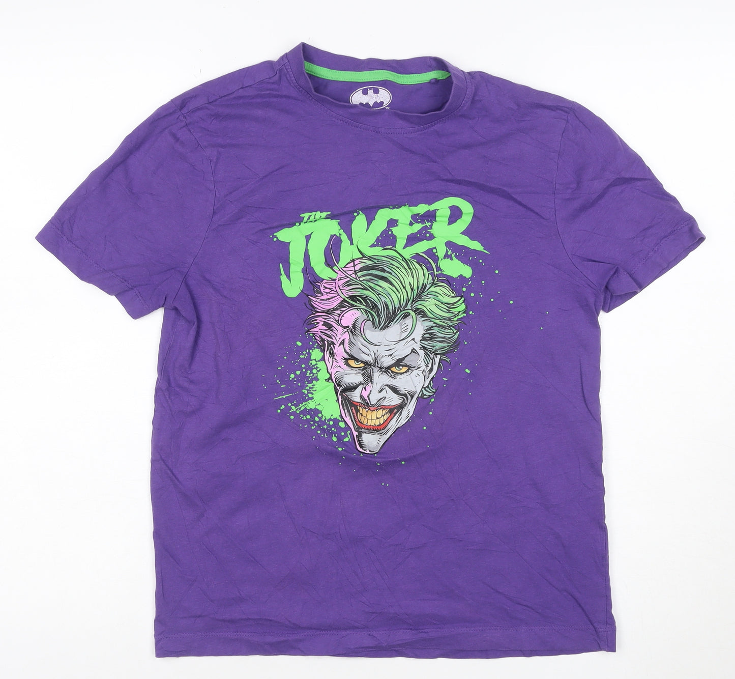 Batman The Joker Purple Cotton T-Shirt Men's S Comic Graphic